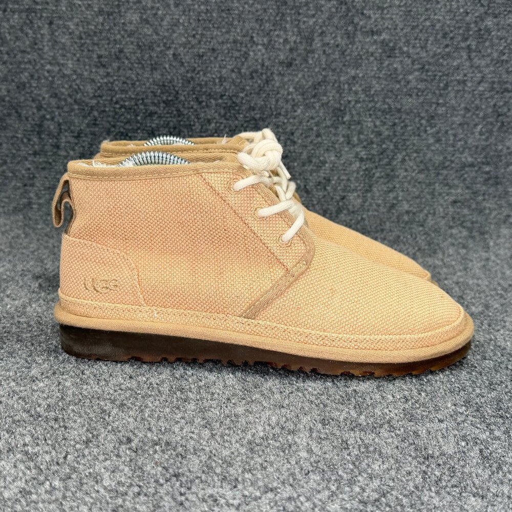 UGG Neumel Natural Boots Women's Size 7 Tan Burlap Mini Lace Winter Snow Shoes